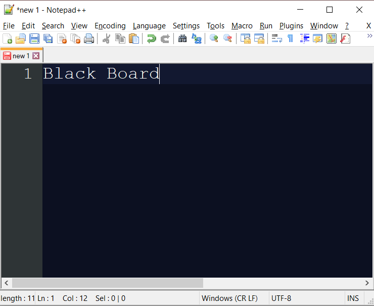 1 Notepad++ Dark Theme - Black Board.PNG